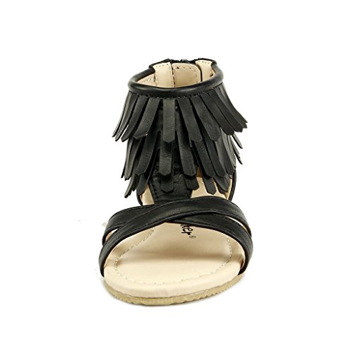 The Doll Maker Girl’s Open Toe Fringe Sandal2