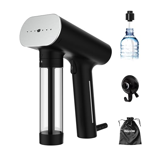 STEAMONE - Steamer Défroisseur à vapeur 2000W, 33g/min - Fer portatif - Capacité 150 ml - Élimine 99,99% d'impureté - Prêt en 30s - Cable 3m - Format...