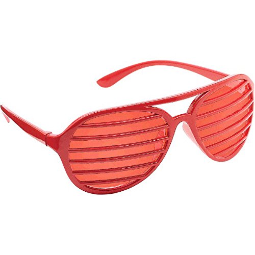 amscan Red Slot Party Glasses, 6" x 2"