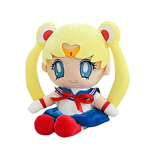 LINKOM Sailor Moon Plush Doll Tsukino Usagi Chibiusa Cute Cartoon Figure Plushie Stuffed Toy Soft Cushion Pillow Gift Collection Decoration for Fans Kids Girls (40cm/15.75inch, Blue)
