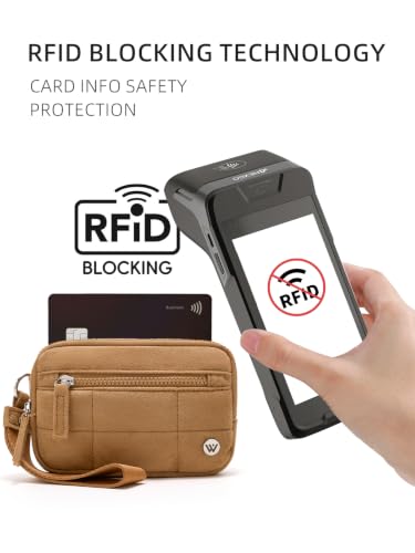 Image of WESTBRONCO Wristlet Wallets for Women - RFID Blocking Quilted Nylon Phone Wallet, Card Holder Purse for Travel & Everyday Use