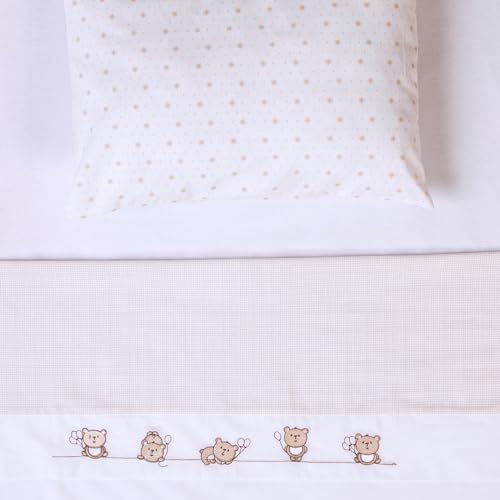 Papi Textil Jogo De Berço Bordados Papi Tamanho Americano Contem 03 Peças