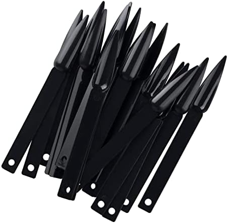 BNG 80pcs Stiletto Nail Display Tips Nail Sticks Colour Wheel, Fan-Shape Practice Nail Art False Tips Color Card, Gel Nail Polish Display Board with Ring Holder Detachable (Black)