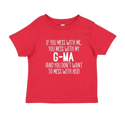 Don't Mess with My G-Ma Toddler T-Shirt 3T Red
