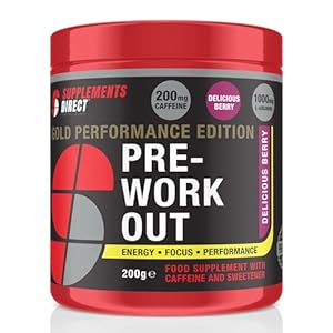 Gold Pre Workout Supplements direct – Delicious Berry Energy Drink with Creatine, Caffeine, Beta Alanine, Citrulline Malate, Amino Acids, Beta Alanine, Vitamin B, Vitamin B12