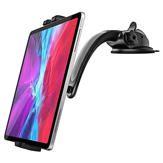 Car Dashboard Tablet Mount, woleyi Car Dash Tablet & Phone Holder with Strong Sticky Gel Suction Cup for iPad Pro 9.7, 11, 12.9 / Air / Mini, iPhone, Galaxy Tabs, More 4-13" Smart Phones and Tablets
