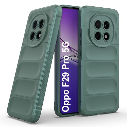 Image of Zapcase Back Case Cover for Oppo F29 Pro 5G | Compatible for Oppo F29 Pro 5G Back Cover | Liquid Silicon Magic Case with Camera Protection | Dark Green