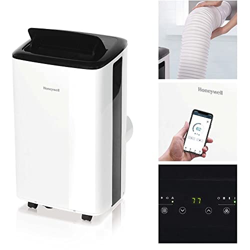 Honeywell Smart WiFi Portable Air Conditioner & Dehumidifier with Alexa Voice Control, Cools Rooms Up to 450 Sq. Ft, Includes Drain Pan & Insulation Tape, HF0CESVWK6