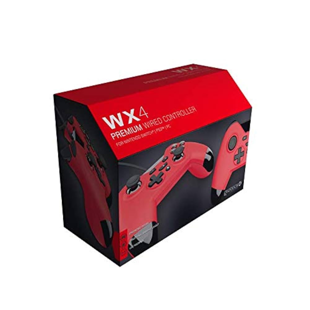 Amazon.com: Gioteck Wx4 Wired Red Controller (Switch, PS3