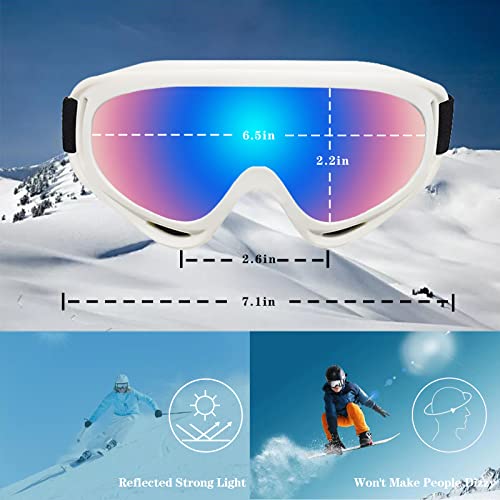 Reseldda 2-Pack Ski Goggles Snow Snowboard Goggles For Adult Men Women Youth Teens Kids Boys & Girls Winter Snow Sports Goggles  thumb #4