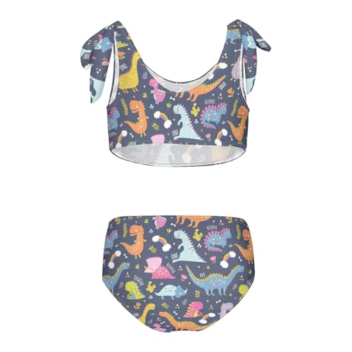 Image of CaTaKu Girls Two Piece Swimsuits Toddler Bathing Suits Bikini Set Summer Beach Swimwear for Girls Size 3-12T