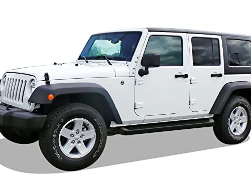 Estribos running boards APS 6in Negro para Jeep Wrangler JK miniatura 6