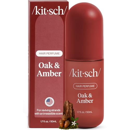 Kitsch Hair Perfume for Women - Oak & Amber | Clean, Deodorizing & Patented Odor-Eliminating Technology Hair Spray & Body Mist - Freshen Hair, Body & Pillows- Berries and Blooming Jasmine Scent - 50mL