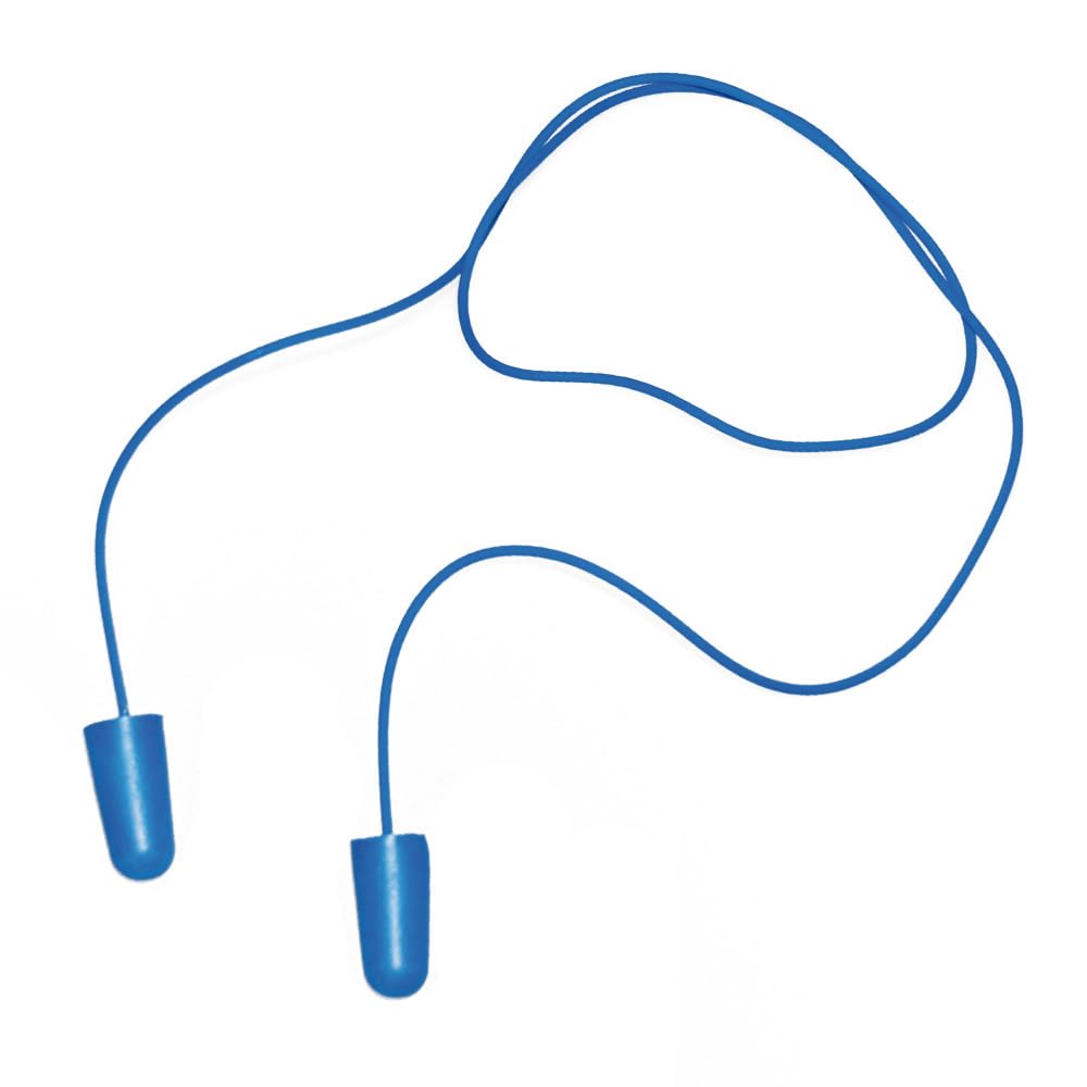 100 Stück, Einweg-Gehörschutzstöpsel, FRANZ MENSCH, uni, blau, detektierbar | ear plugs, Gehörschutz, Einwegstöpsel, metal detectable, Lebensmittelindustrie, Produktion, Arbeitsschutz