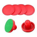 TOYANDONA Airhockey Schieber Satz 76mm aus Robustem Harz mit 51mm Pucks Indoor Hockeyzubehör für Kleiner Airhockeytische Ersatzteile für Airhockeyspiel