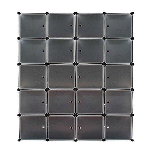 Hifeel DIY Estantería Sistema 20 Lattice DIY Montado Perchero Fácil Perchero Distressed retención de Ropa Armario Baby Perchero Salón Muebles