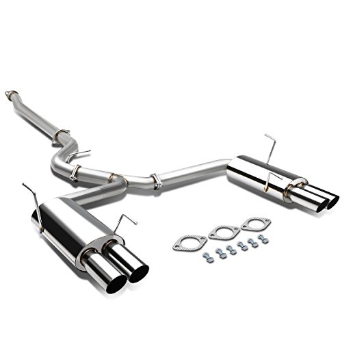 DNA MOTORING CBE-WRX15-D Stainless Steel Cat Back Exhaust System [Compatible with 15-17 Subaru WRX & STI Sedan]