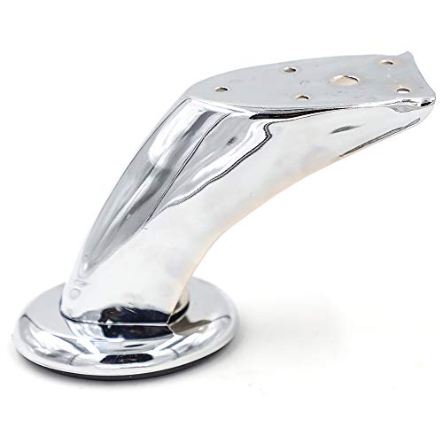 Dier 4 X Chrome Metal Sofa Leg Replacement Leg Chairs Wardrobe Feet Strong Chair Leg 120Mm thumb #1