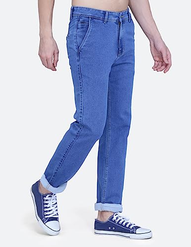 Image of Mid Waist Heavy Weight Stretchable Denim Material Front Cross Pocket Comfort Fit Jeans Pant for Men