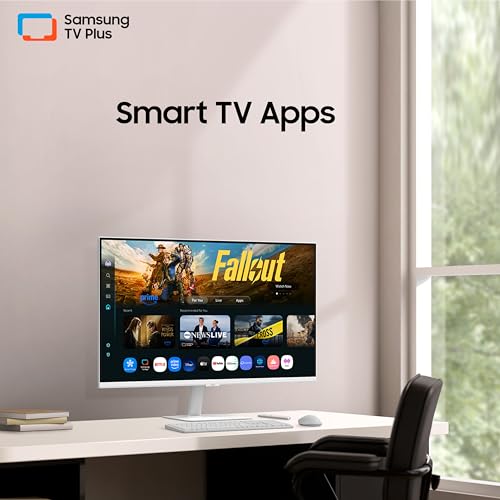 Image of Samsung 32 inch (80 cm) 4K M7 Vision AI Smart Monitor|UHD 3840 x 2160|Smart TV Experience with AI|Type-C|Apple AirPlay|Gaming Bar|Remote|Speakers|Wi-Fi|Bluetooth|AI Picture & Sound|LS32FM701UWXXL|White