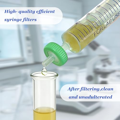 Image of 100 Count Syringe Filter, Nylon 13mm Diameter 0.22um Pore Size(Green) | Nylon Hydrofilic Membrane 13mm Diameter 0.22um Pore Size, Syringe Lab Filters, Non Sterile Filtration (Green)