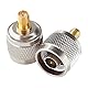 KUOQIY 2 Stücke Kupfer N-Typ auf RP-SMA Adapter, N Typ Stecker auf RP-SMA Buchse Koaxialstecker, für WLAN-Antenne, Broadcast-Radio