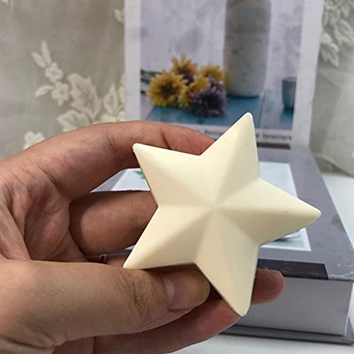 Yeahii 3D Five Pointed Star Candle Mold Silicone Molds For Diy Handmade Star Baking Cake Star Candle Making Molds Tool #TOP6