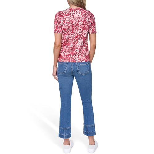 Image of Nautica Women's Crew Neck Solid Short Sleeve Sweater