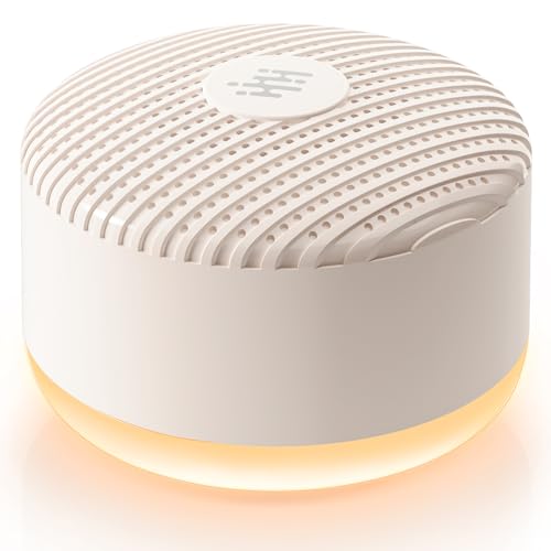 Image of Portable Sound Machine & Night Light, White Noise Sound Machine for Baby & Adults with 12 Selected Sounds - Rechargeable, Memory Function, Timer - Sleep Soother, Home & Travel, Light Khaki