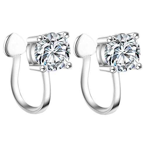 MYA art - Pendientes para mujer de plata de ley 925 con circonitas brillantes