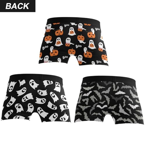 Men's Boxer Briefs Soft Comfort Breathable Trunk Underwear 3 Pack Gift Box2