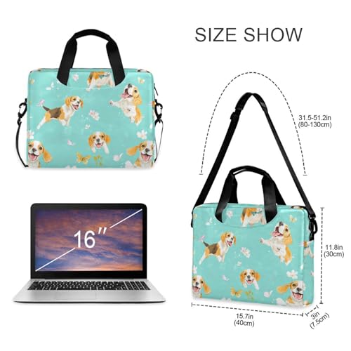 Maletín bandolera para laptop 15.6 pulgadas turquesa miniatura 5