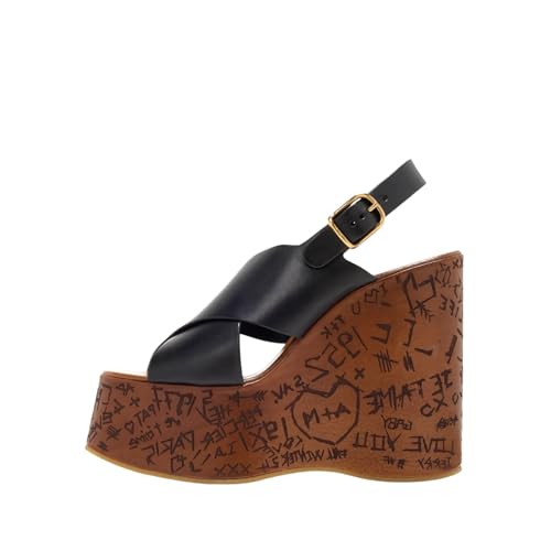 Jelly Wedge Platform Sandals for Women Open Peep Toe High Heels Clear Adjustable Ankle Buckle Sandals Stylish Dressy Summer Shoes