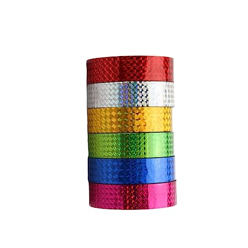 HOODANCOS Mix Color Holografische Inpaktape 6 Rollen 25mm Voor Thanksgiving Knutselbenodigdheden