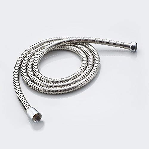 QUNINE Duschschlauch aus Edelstahl, 1,2 m, 1,5 m, 2 m, Duschschlauch, weiches Duschrohr, Flexibles Badezimmer-Wasserrohr, Silber, gemeinsame Sanitärschläuche (120 cm) (150 cm) (200 cm)