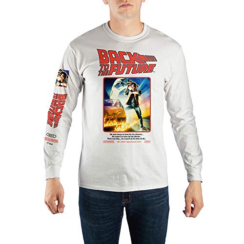 Amazon.com: Back to The Future Long Sleeve T-Shirt-Small White