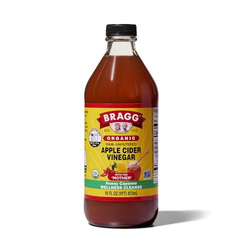 Bragg Organic Apple Cider Vinegar Honey Cayenne Wellness Cleanse with the Mother - 16 fl oz - Raw and Unfiltered