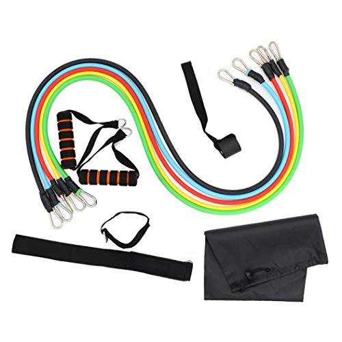 Resistance Bands Set - 5-Piece Exercise Bands - Portable Home Gym Accessories - Stackable Up to 100 Resistance Bands Set - 5-Piece Exercise Bands - Portable Home Gym Accessories - Stackable Up to 100
