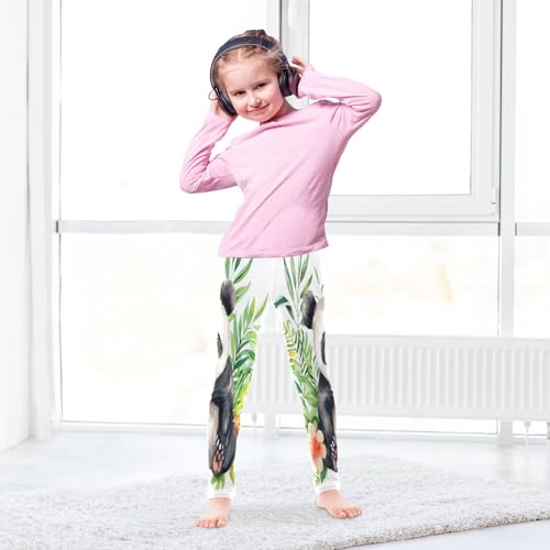 Bolaz Toddler Girls Leggings Printed Yoga Pants Leggings Panda and Plant for Kids4