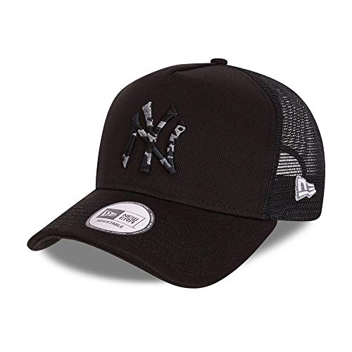 New Era New York Yankees Cap Trucker Kappe Camouflage Infill Basecap MLB Baseball Schwarz - One-Size 1
