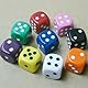 10X Würfelset Bunt 16mm – Spielwürfel aus Acryl, 6-seitig für Tischspiele & Zubehör
