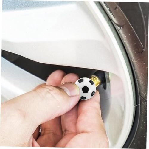 UPKOCH 8pcs Tapas de Válvula de Neumático con Forma de Balón de Fútbol Únicas para Autos y Bicicletas Instalación Fácil Tapas de Presión de Aire miniatura 6