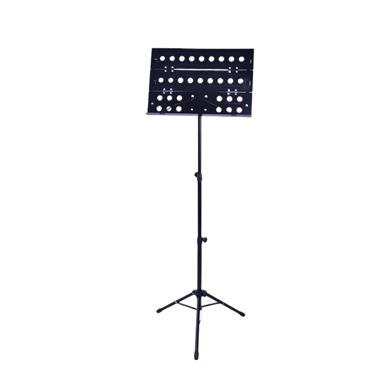 Zusammenklappbarer tragbarer Notenständer, Tragbarer Notenständer, höhenverstellbar von 80–153 cm, Schwarz for Band- und Outdoor-Auftritte