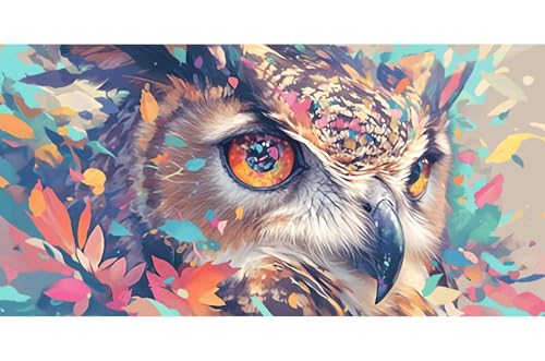 Diamond painting 5D hibou cristal grand format broderie - 2