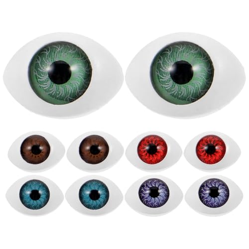 Lurrose 5組 ?真眼珠イヤリング レディーススタッドピアス ユニークで軽量な小型デザイン コスプレや日常使いに 誕生日やパーティーのプレ