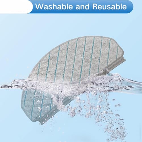 Image of Mop Refill Microfibre Mop Refill Robot Vacuum Spare Parts Compatible with Ecovacs DEEBOT N20 N30 N30 Plus Cleaning Cloth Pads Side Brush Replacement Kit 2 Pads 2 Brushes Home Cleaning Accessories
