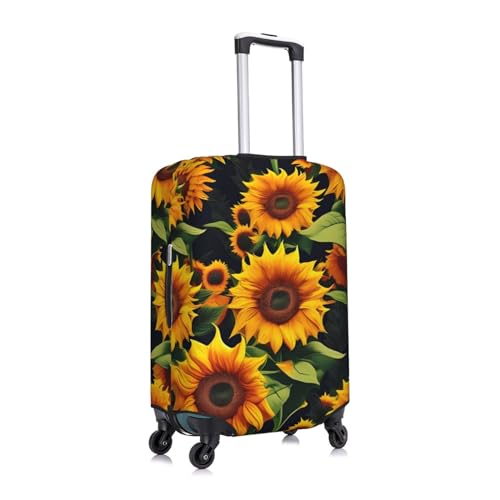 Beautiful sunflower Luggage Covers For Suitcase Approved,Suitcase Cover Protector Fit 18-32 InchLuggage, Large3