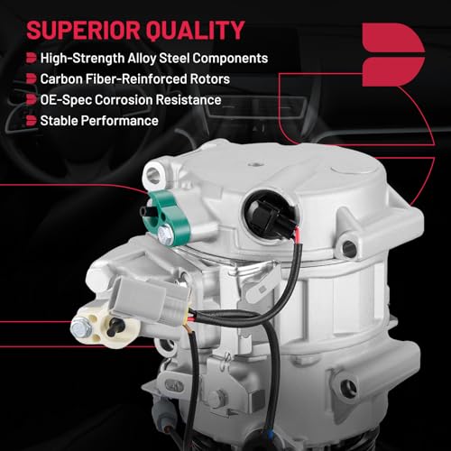 BDFHYK 158323 Air Conditioning A/C Compressor with Clutch Compatible with Toyota Highlander V6 3.5L 2008 2009 2010