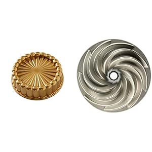 Friend gift Charlotte Cake Pan, 6GeFriend giftitCup, Toffee & Platinum Collection Heritage Bundt Pan