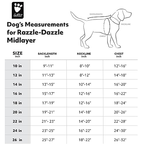 Hurtta Razzle-Dazzle Midlayer Jacke für Hunde, verstellbar, wendbar, Pull On, unter Regenmänteln und Wintermänteln zu verwenden - Blackberry/Grau-Grün 40 cm